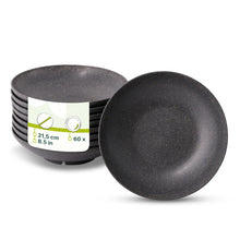 Mehrwegteller "merways Plate" Ø 21,5 cm, tief, rund, Pfeffer / grau