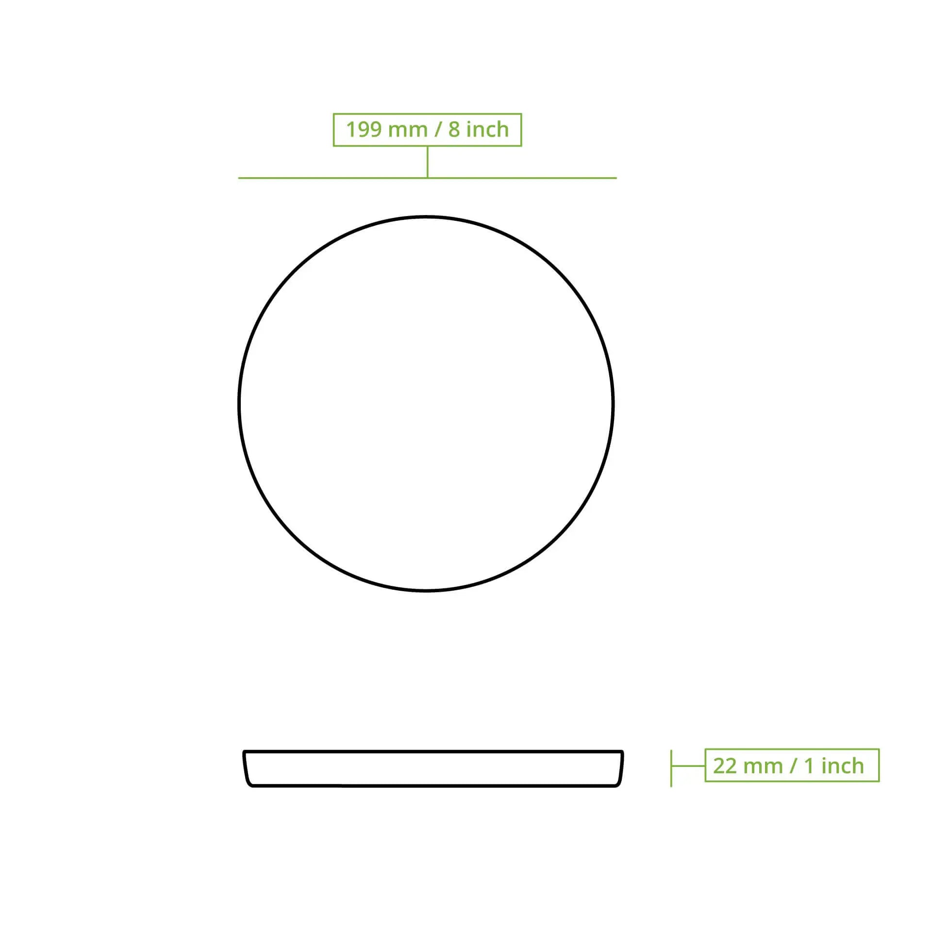Mehrwegteller "merways Plate" Ø 20 cm, rund, Pfeffer / grau