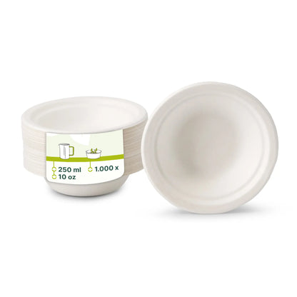 Schalen aus Zuckerrohr 250 ml, rund