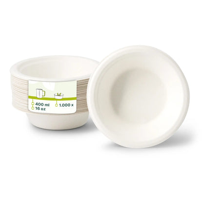 Schalen aus Zuckerrohr 400 ml, rund
