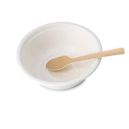 Schalen aus Zuckerrohr 500 ml, weiß, rund