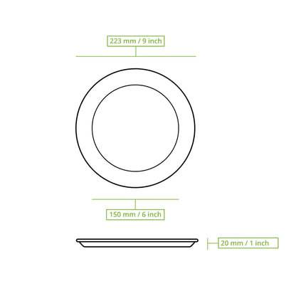 Zuckerrohr-Teller Ø 22 cm, rund
