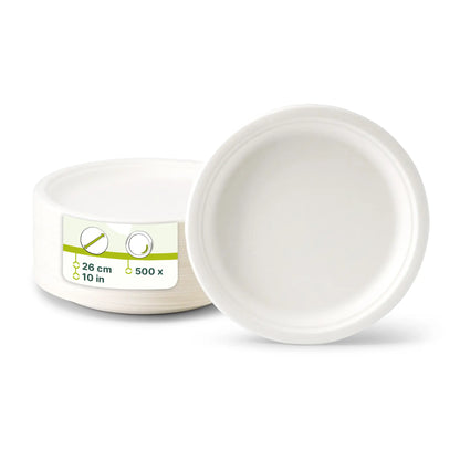 Teller aus Zuckerrohr  Ø 26 cm, rund