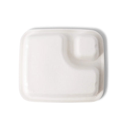 Dip Teller aus Zuckerrohr, 16,5 cm x 19 cm, rechteckig