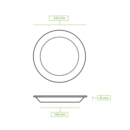 Palm leaf plates "Palmware®" Ø 23 cm, deep, round, with rim