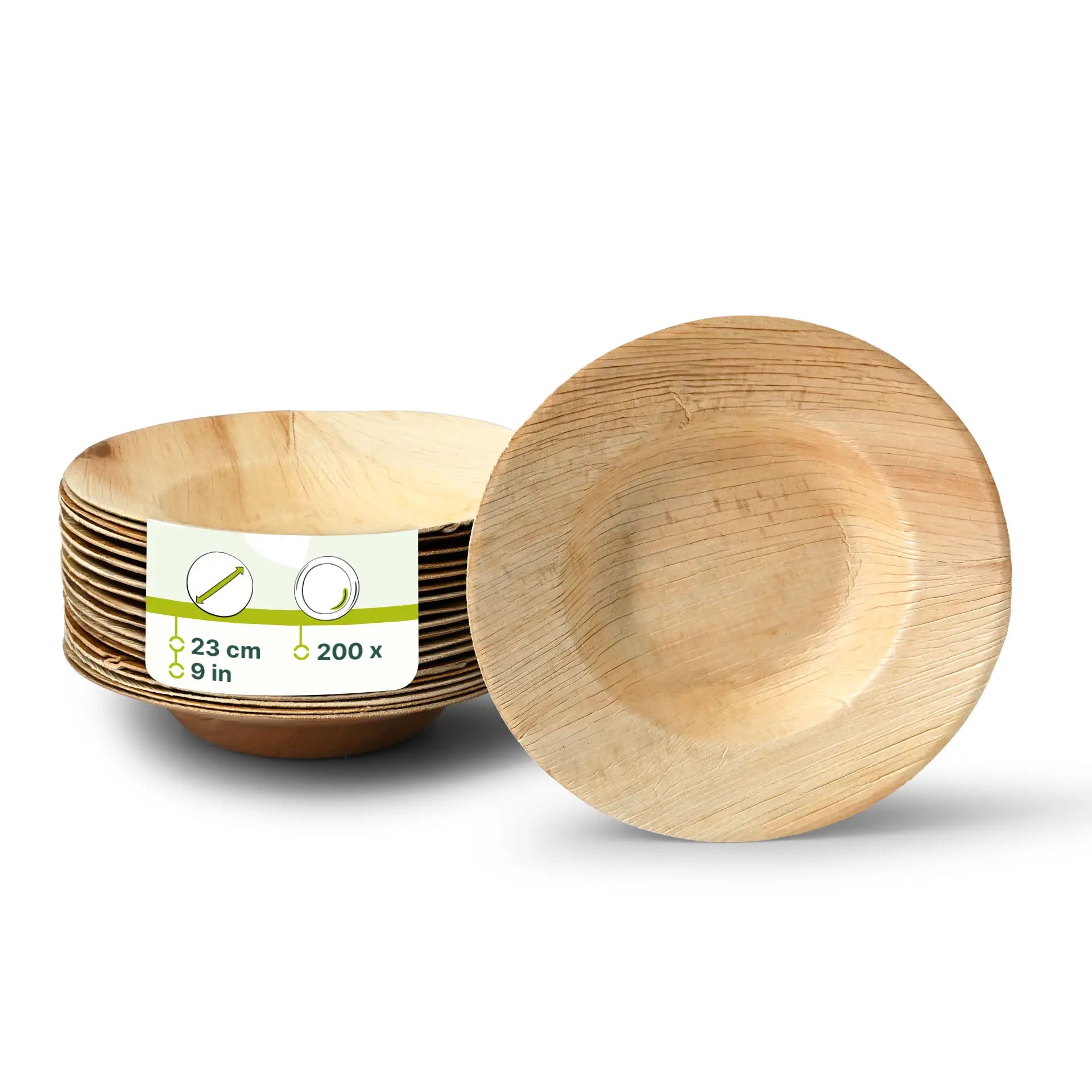 Palmblatt Teller "Palmware®" Ø 23 cm, tief, rund, mit Rand