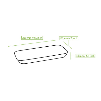 Palmblatt Teller "Palmware®" 25 x 15 cm, tief, rechteckig