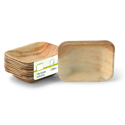 Palmblatt Teller "Palmware®" 16 x 13 cm, tief, rechteckig