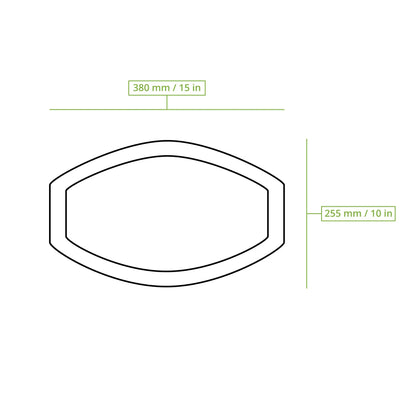 Palmblatt Tablett "Palmware®" 38 x 25.5 cm, rechteckig