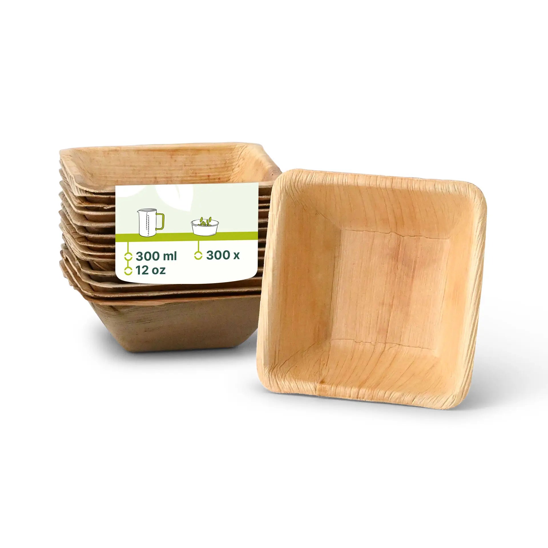 Palmblatt Schalen "Palmware®" 300 ml, quadratisch