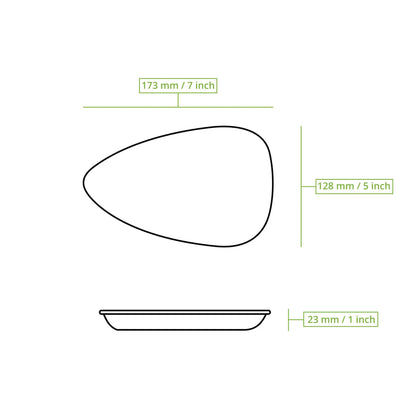 Palmblatt Teller "Palmware®" 17 cm, tropfenförmig