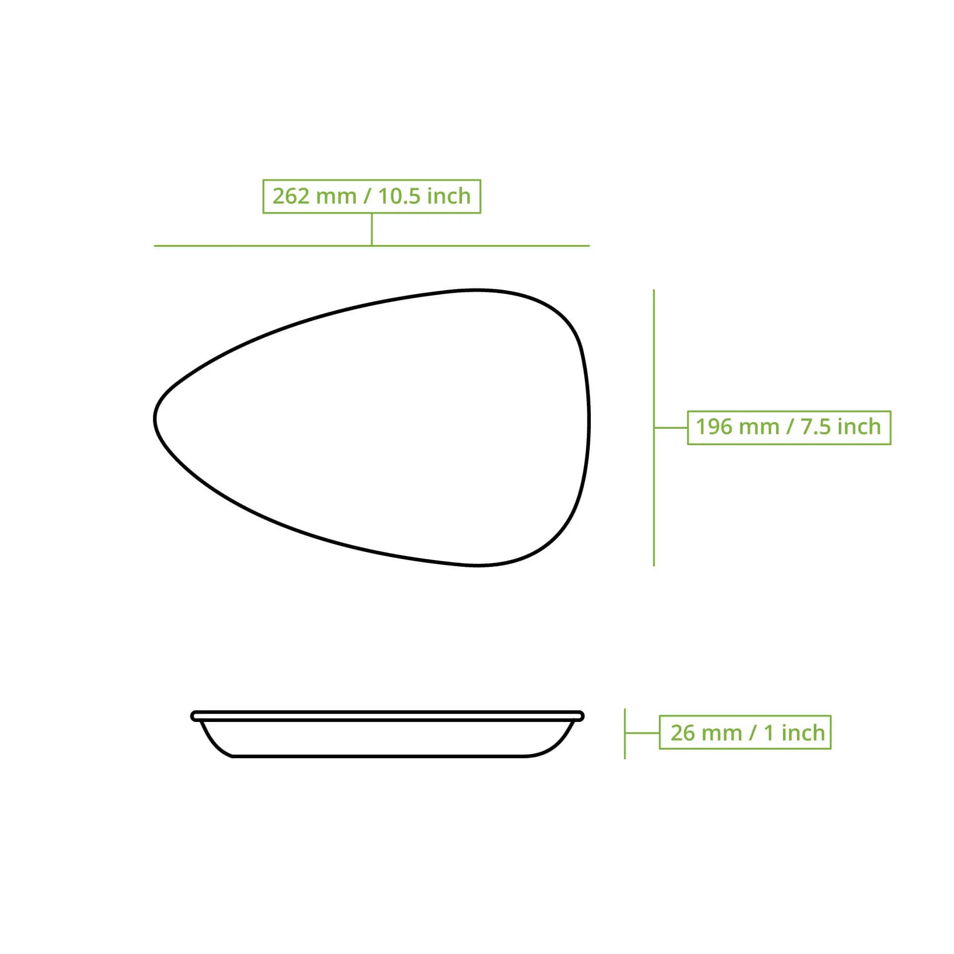 Palmblatt Teller "Palmware®" 26 cm, tropfenförmig