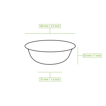 Palmblatt Schälchen "Palmware®" 30 ml, rund