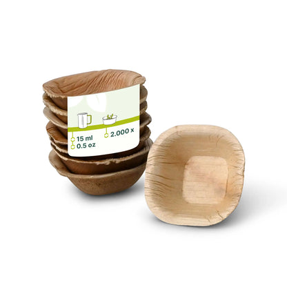 Palmblatt Schälchen "Palmware®" 15 ml, quadratisch