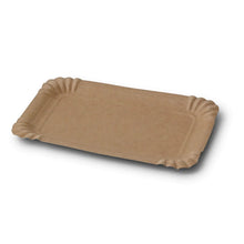 Paper plates 10 x 16 cm, kraft, rectangular