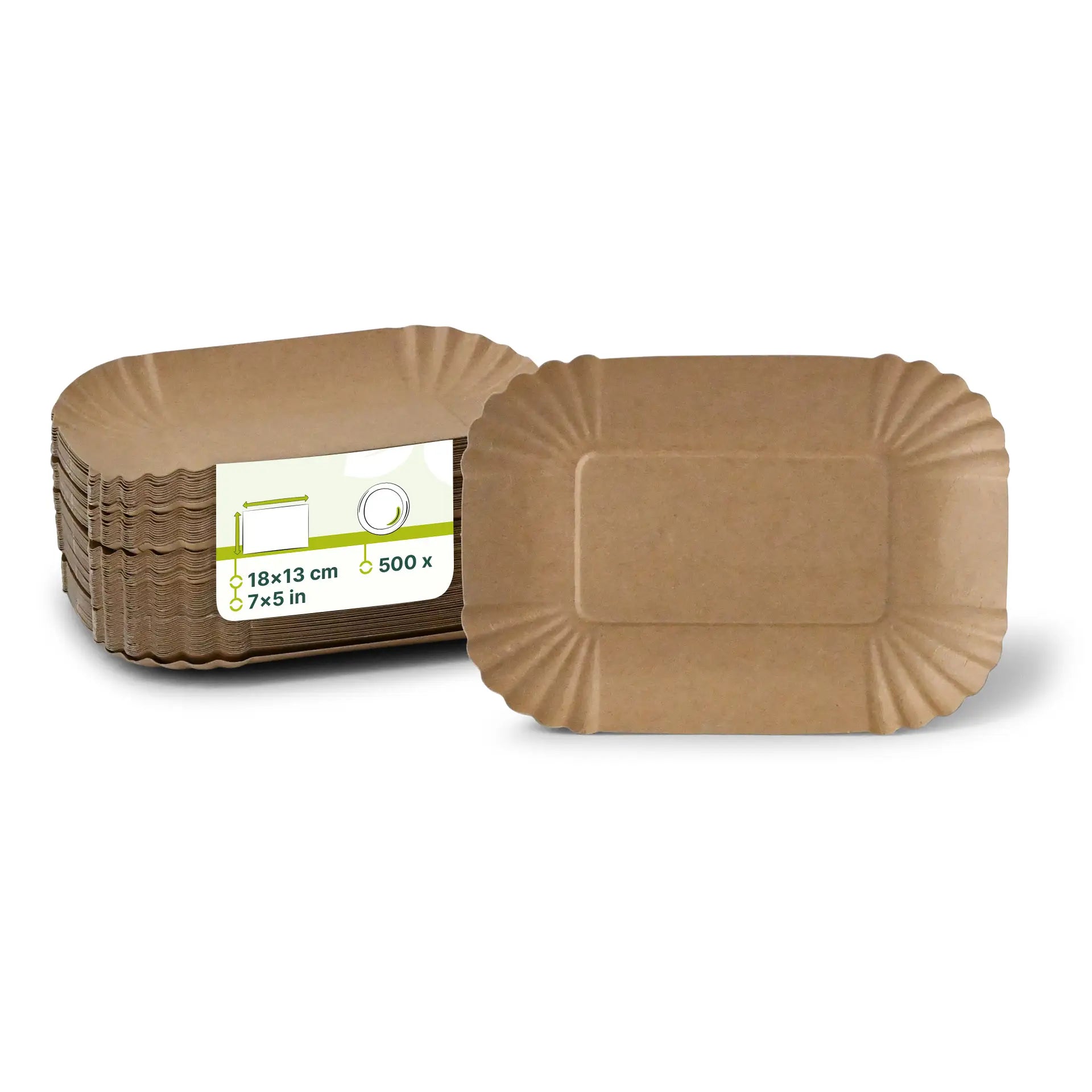 Pappschalen 18 x 13 x 3 cm, braun, rechteckig