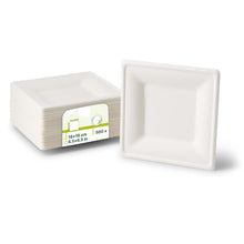 Teller aus Zuckerrohr 16 x 16 cm, quadratisch