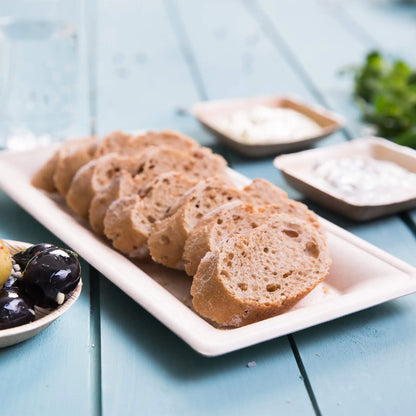 Teller aus Zuckerrohr 26 x 13 cm, rechteckig